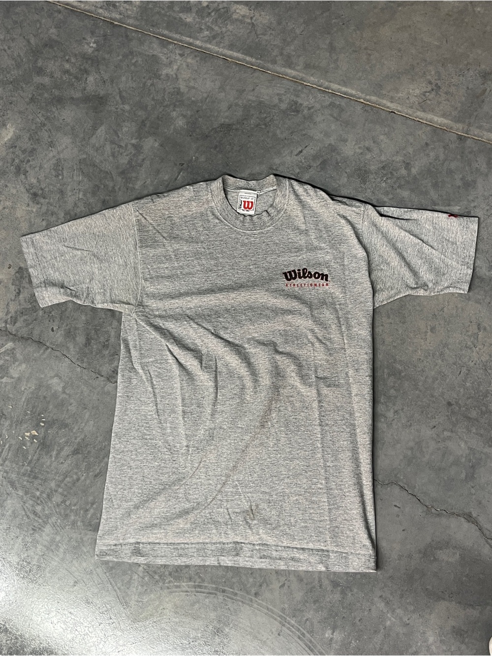Wilson Men's Light Gray Short Sleeve Logo Tee